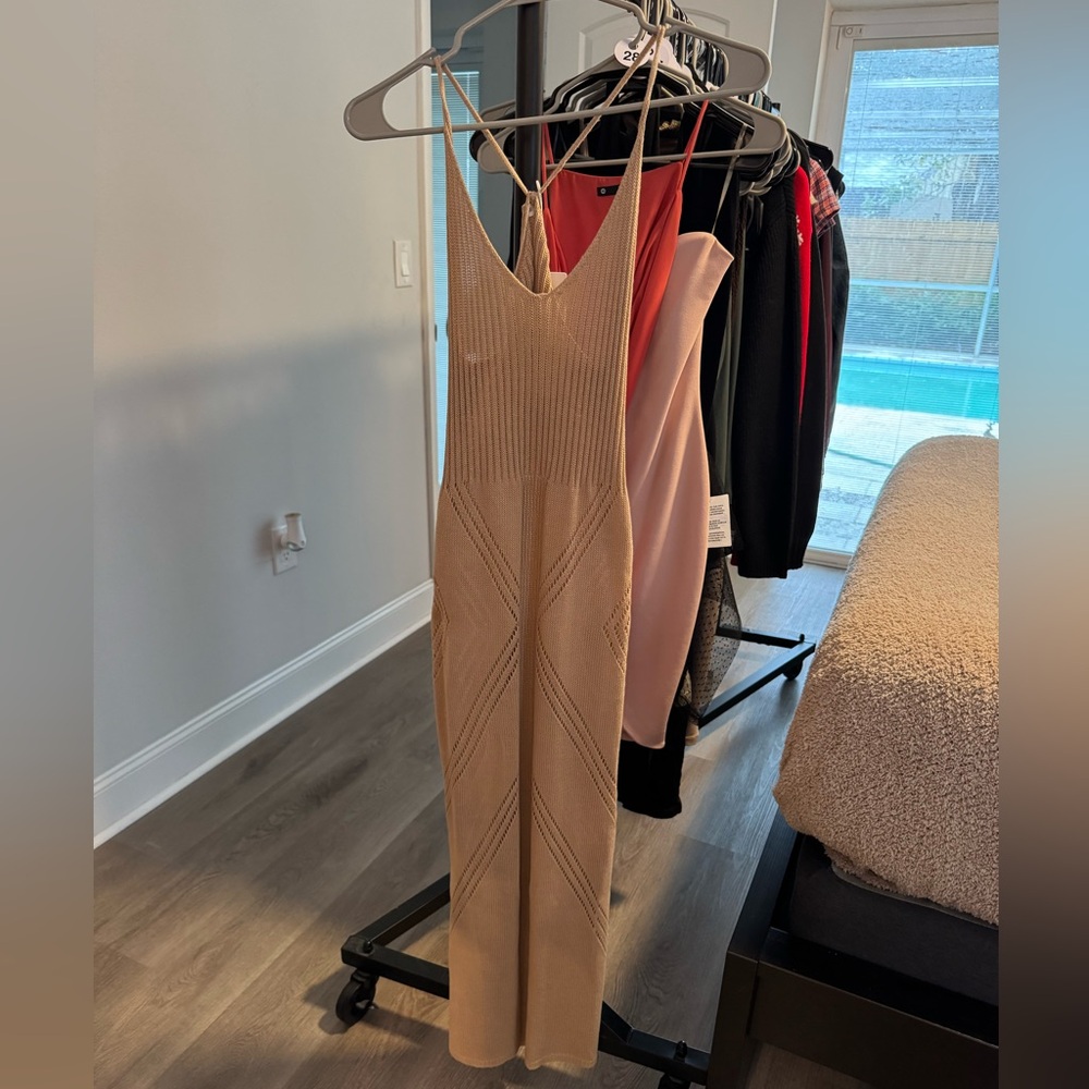 Rosa Tan Beach Cover Up Dress NWT